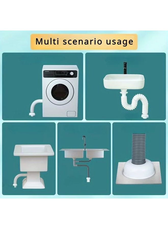 3pcs White Bathroom Floor Drain Cover Seal Ring Set Toilet Odor Blocker - Image 3